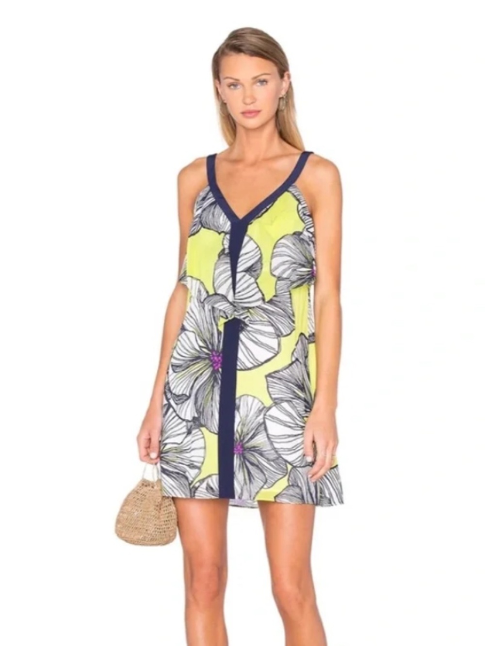 Trina Turk Scyler Floral Silk MIni Dress, Size 6, New